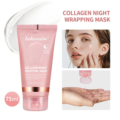 75ml Collagen Overnight Wrapping Peel Off Facial Mask Korean Collagen Night Wrapping Mask Deeply Hydrates Night Care Mask Cream PromoPro Africa 