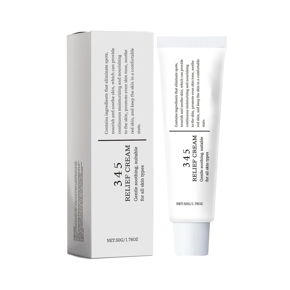 345 Relief Cream Reduce Redness Soothing Care Face Lifting Brightening Even Skin Tone Beauty Moisturizing Smooth Cream 50g PromoPro Africa 