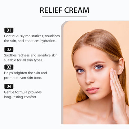 345 Relief Cream Reduce Redness Soothing Care Face Lifting Brightening Even Skin Tone Beauty Moisturizing Smooth Cream 50g PromoPro Africa 
