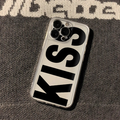 Kiss English Phone Cases For iPhone 17 16 15 14 Plus 13 12 11 Pro Max Plus 17 Air Transparent Silicone Cover Coque PromoPro Africa 