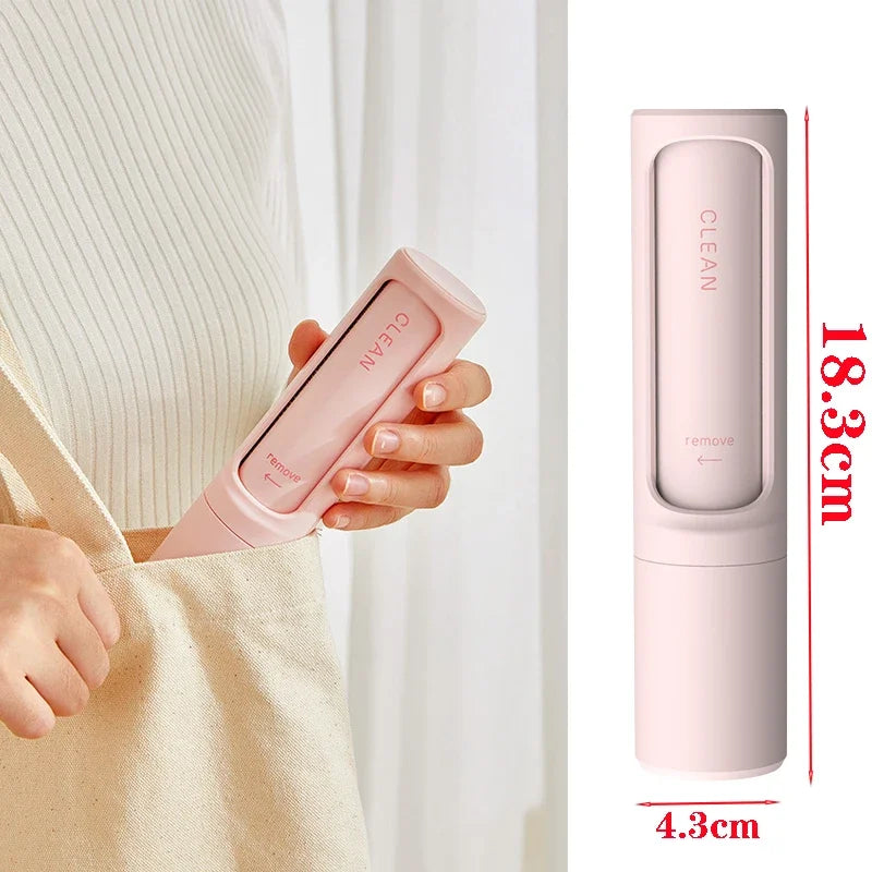 2-1 Reusable Pet Hair Remover Brush Lint Roller Self Cleaning Cat Dog Fur Hair Dust Removal Brush for Clothes Portable Effective PromoPro Africa 