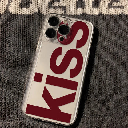 Kiss English Phone Cases For iPhone 17 16 15 14 Plus 13 12 11 Pro Max Plus 17 Air Transparent Silicone Cover Coque PromoPro Africa 