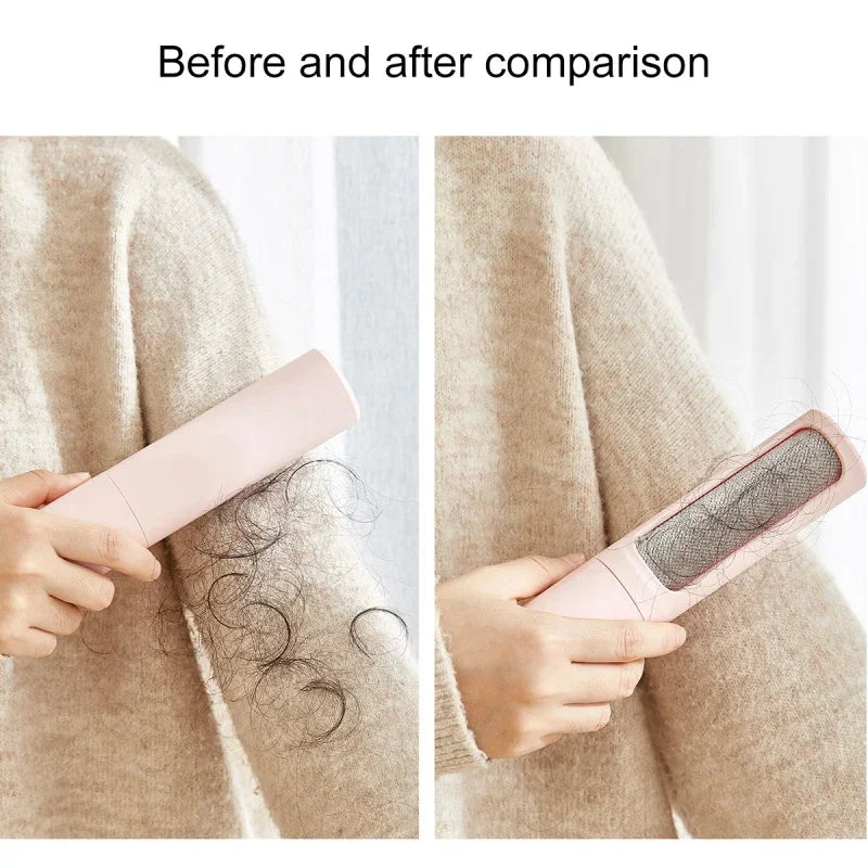 2-1 Reusable Pet Hair Remover Brush Lint Roller Self Cleaning Cat Dog Fur Hair Dust Removal Brush for Clothes Portable Effective PromoPro Africa 